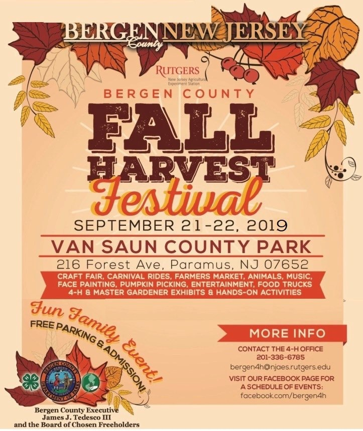 2019 Bergen County Fall Harvest Festival Flyer