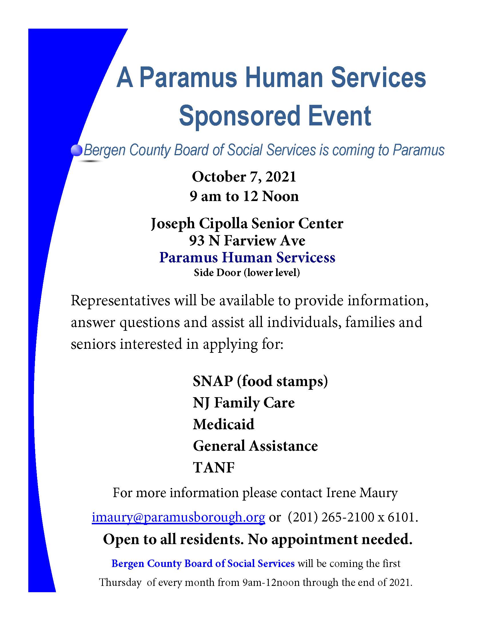 2021 Paramus Human Services Sponsored Event