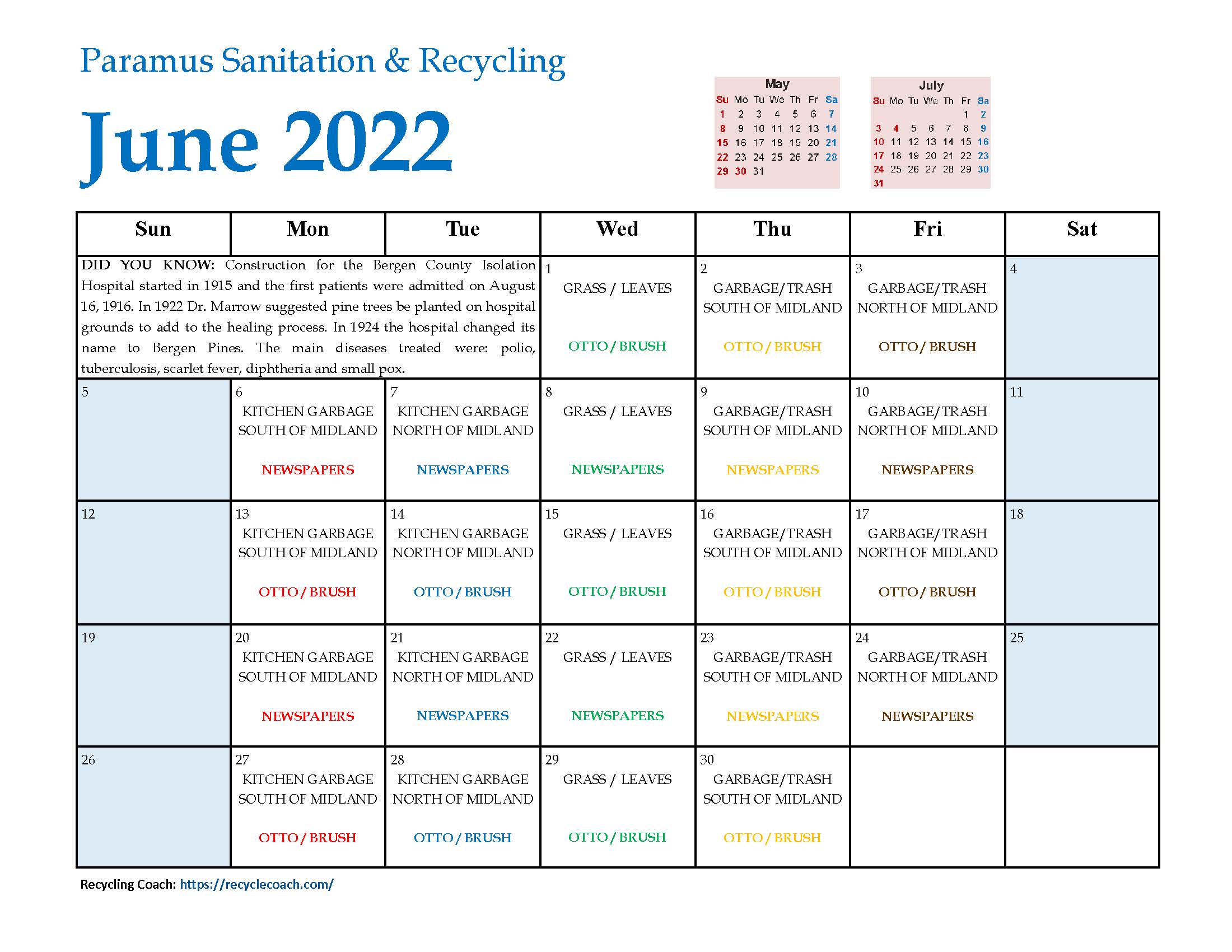 2022 Paramus Recycling June