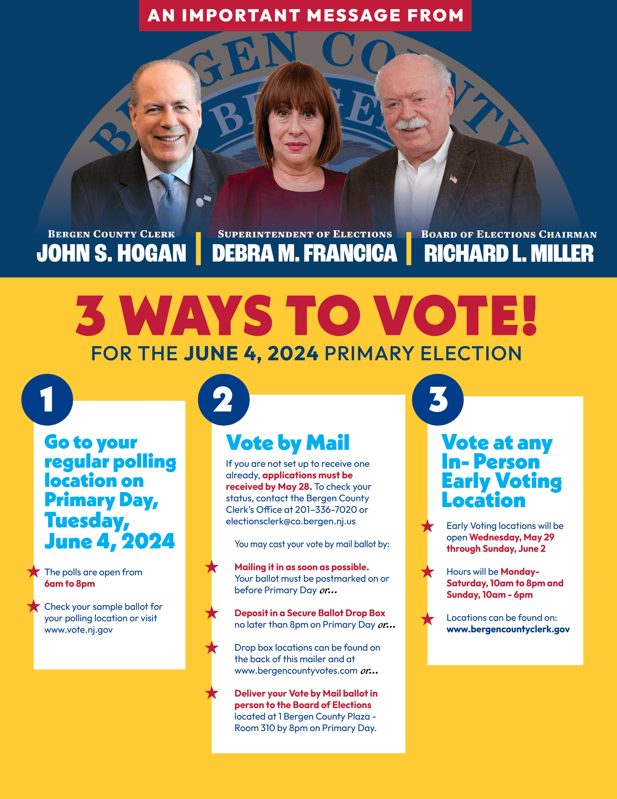3 Ways to Vote Flyer