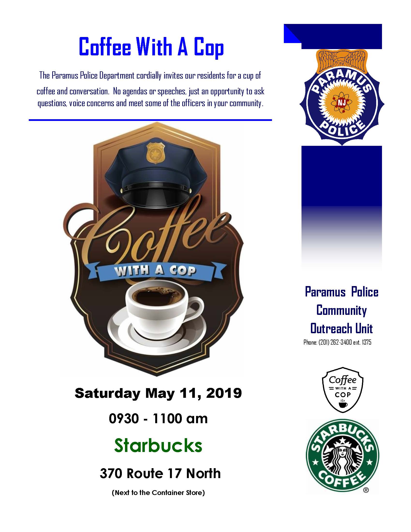 Paramus Coffee With A Cop Starbucks May 11 2019