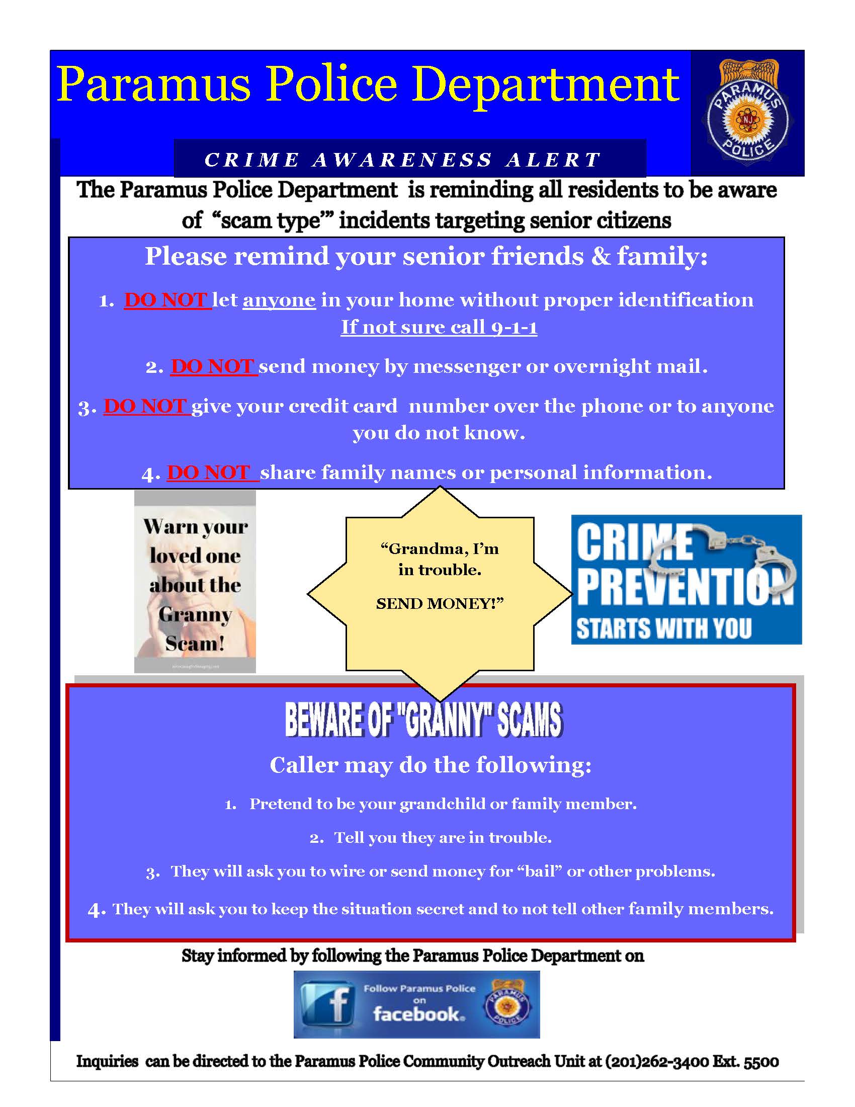 Publication  Crime awareness alert  Granny Scams 042920
