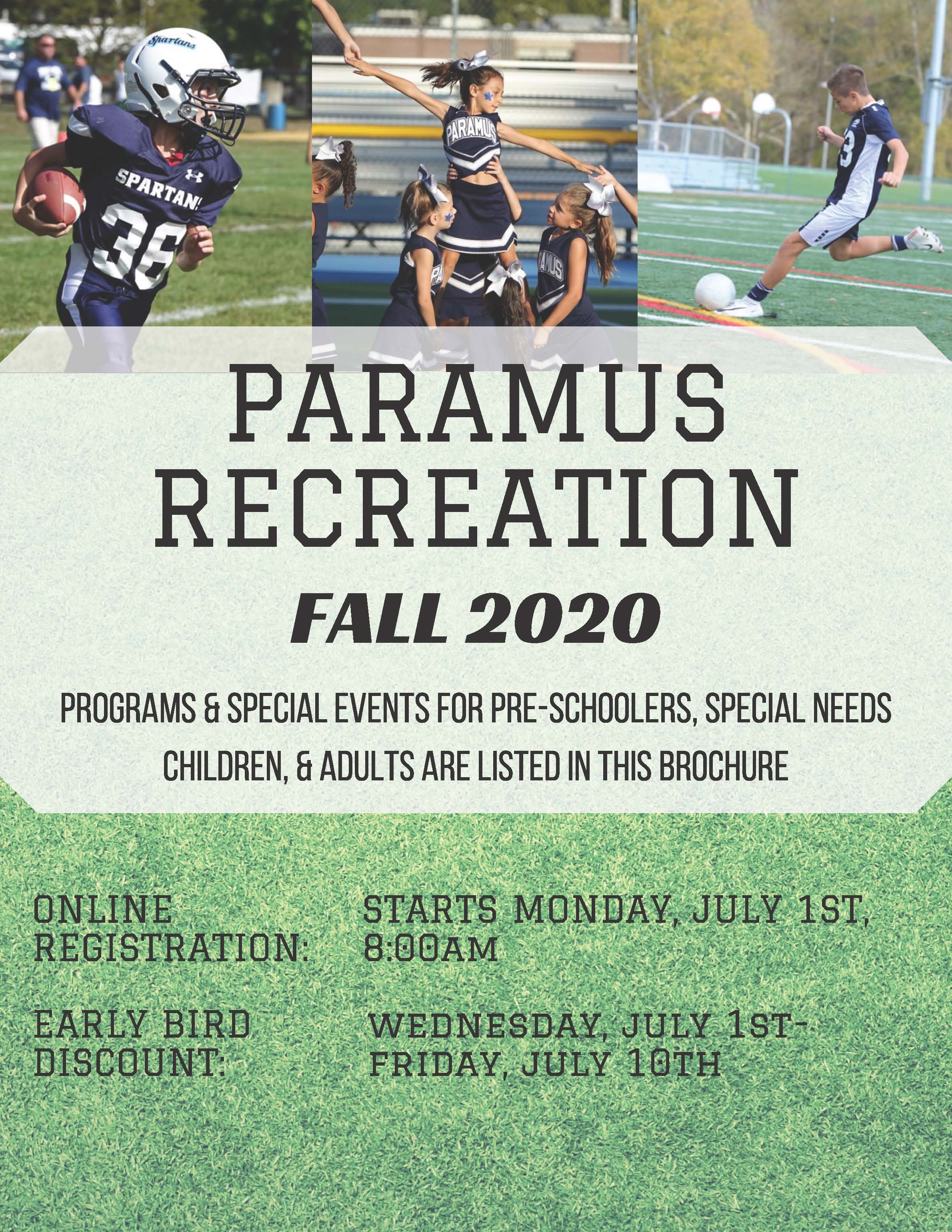 Paramus Rec Fall 2020 Brochure