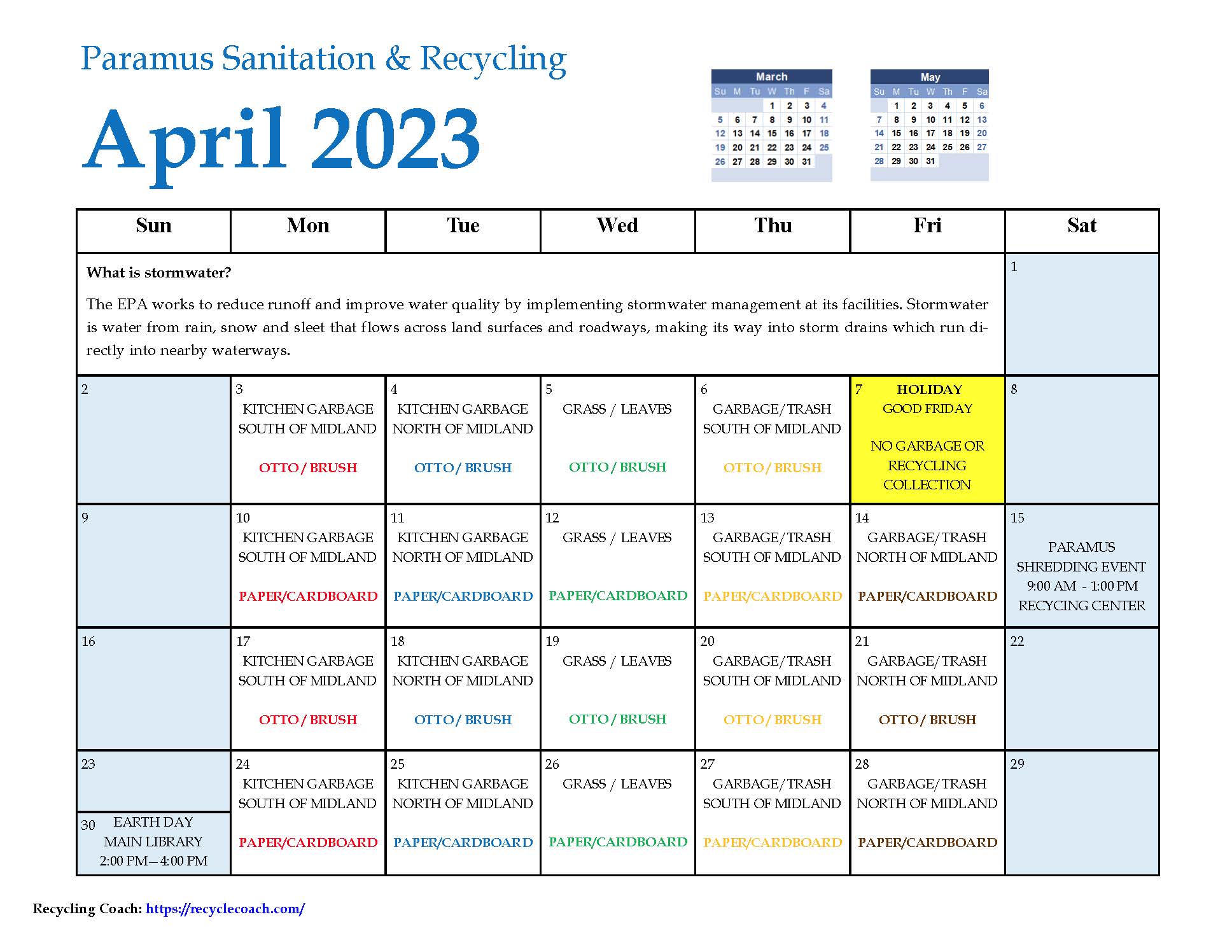 2023 Paramus Recycling April