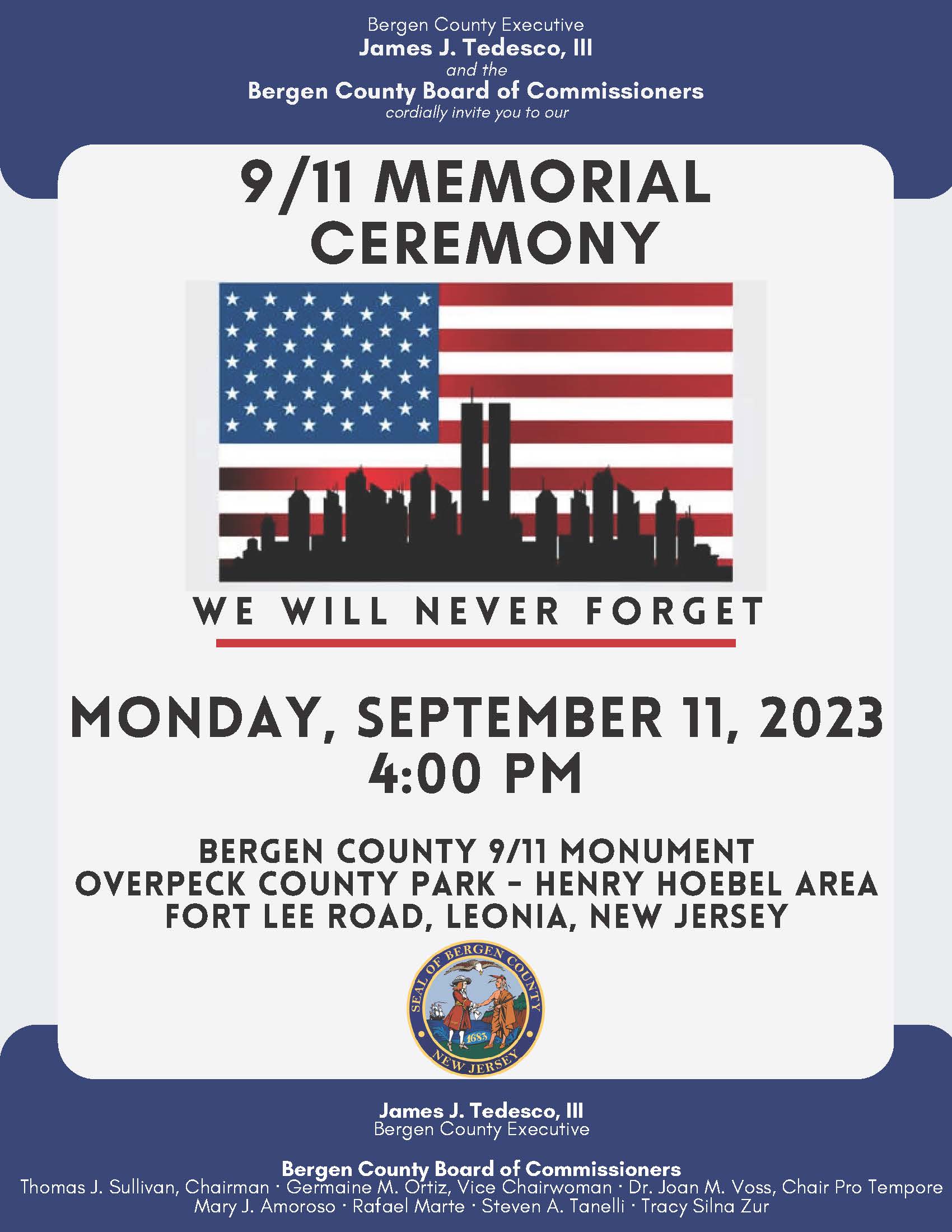 2023 911 Ceremony Flyer