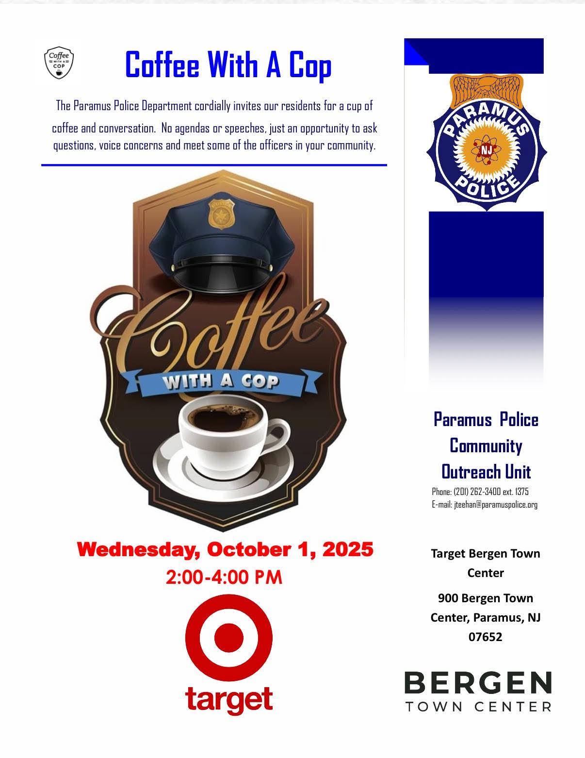 2025 Coffee with a Cop Oct 1st