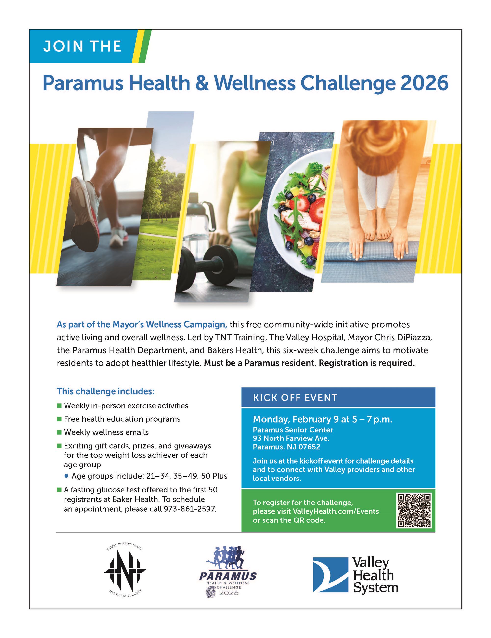 2026 Paramus Health  Wellness Challenge Flyer