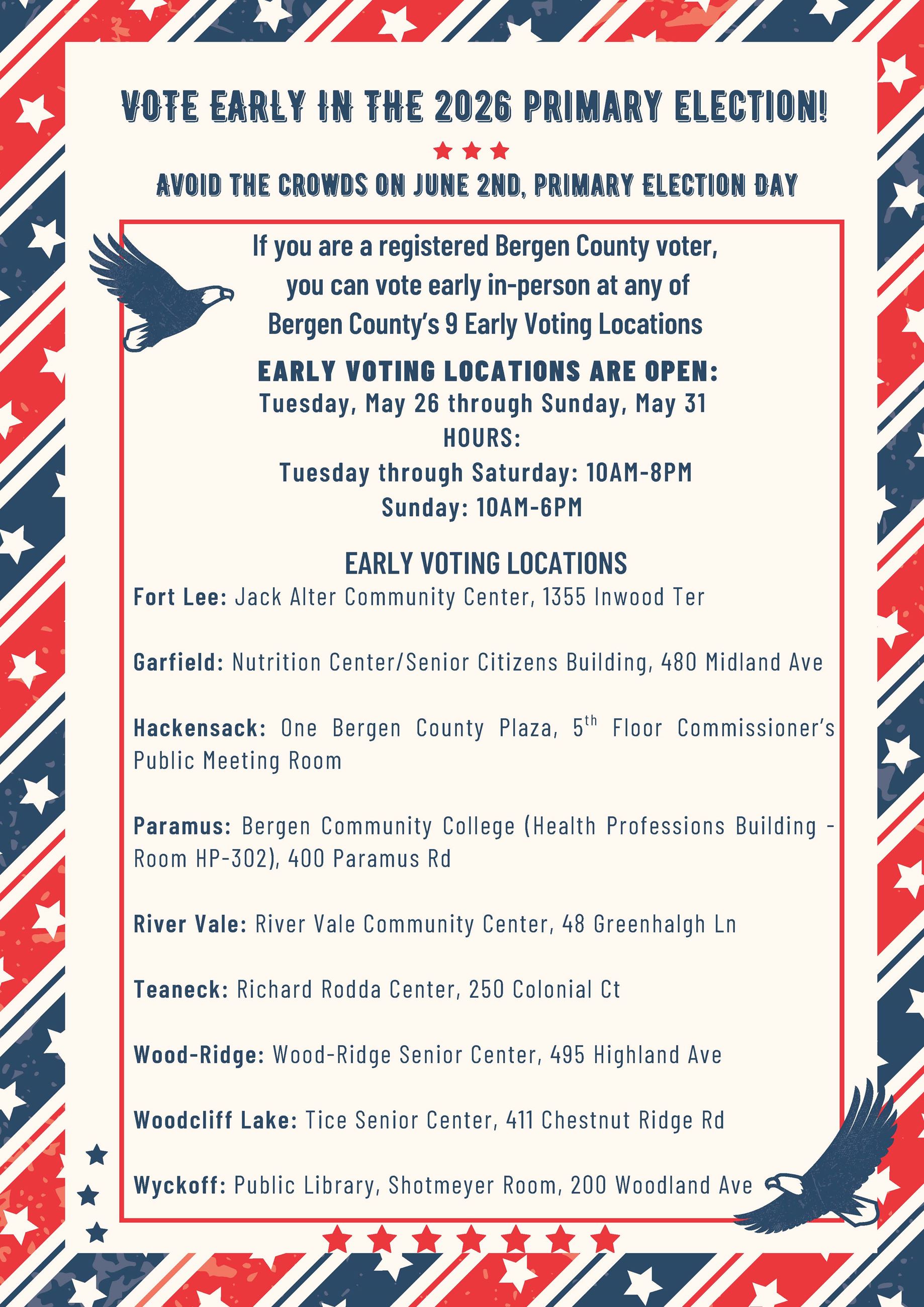 2026 Vote Early In The  Primary Election