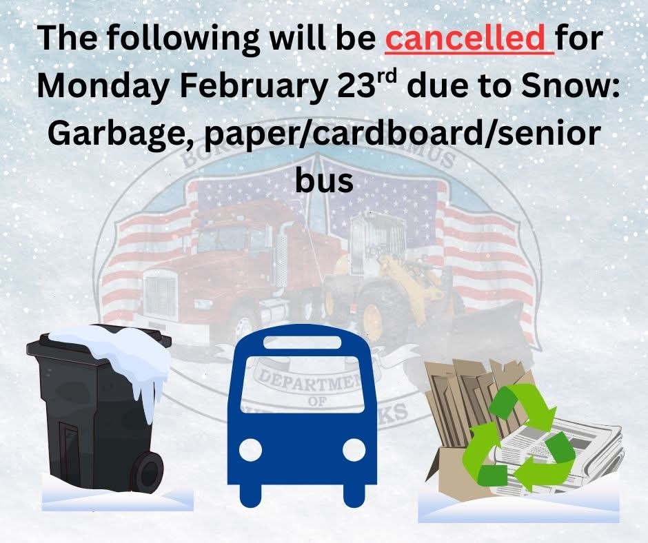 Sanitation and recycling have been canceled